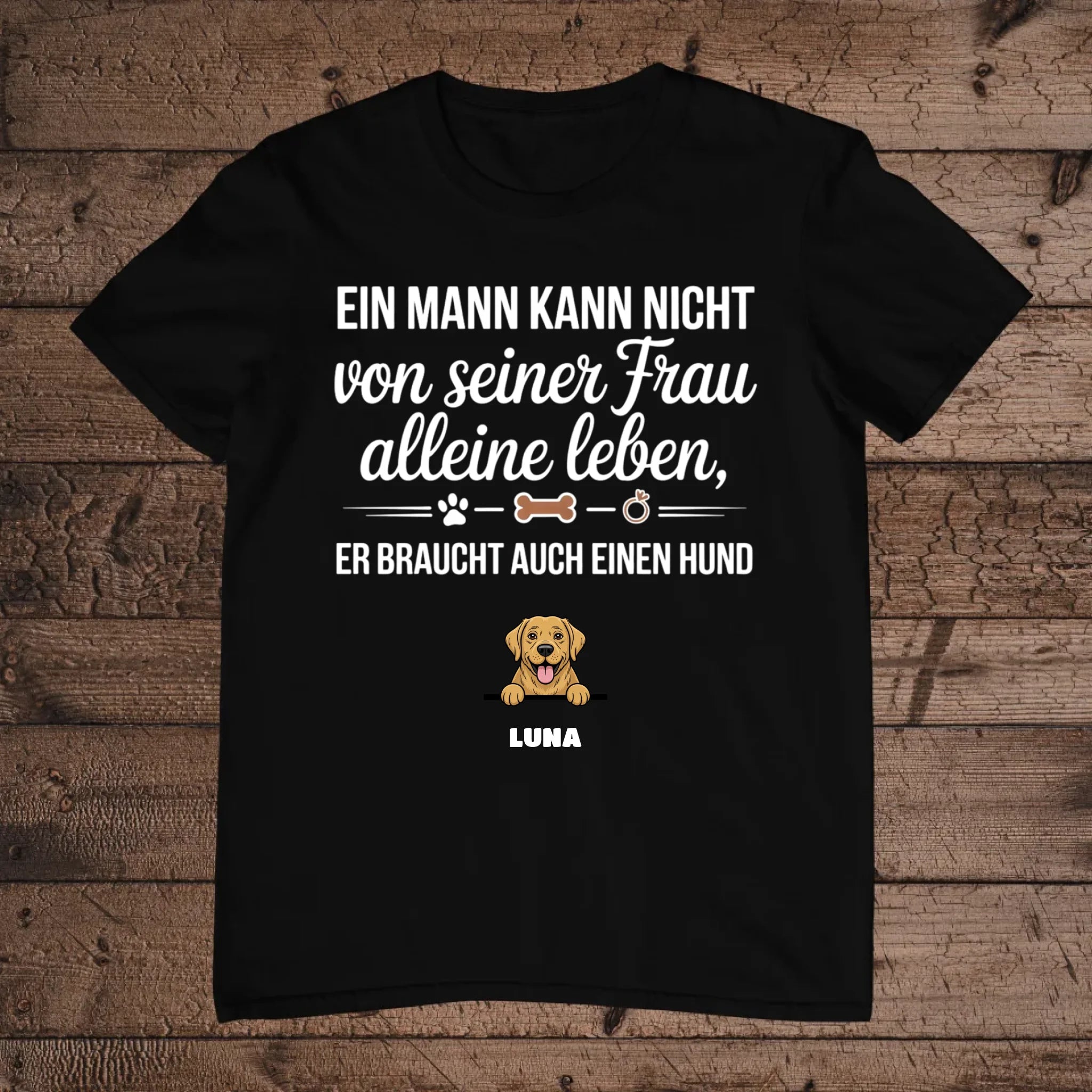 holz Flatlay mockup schwarz