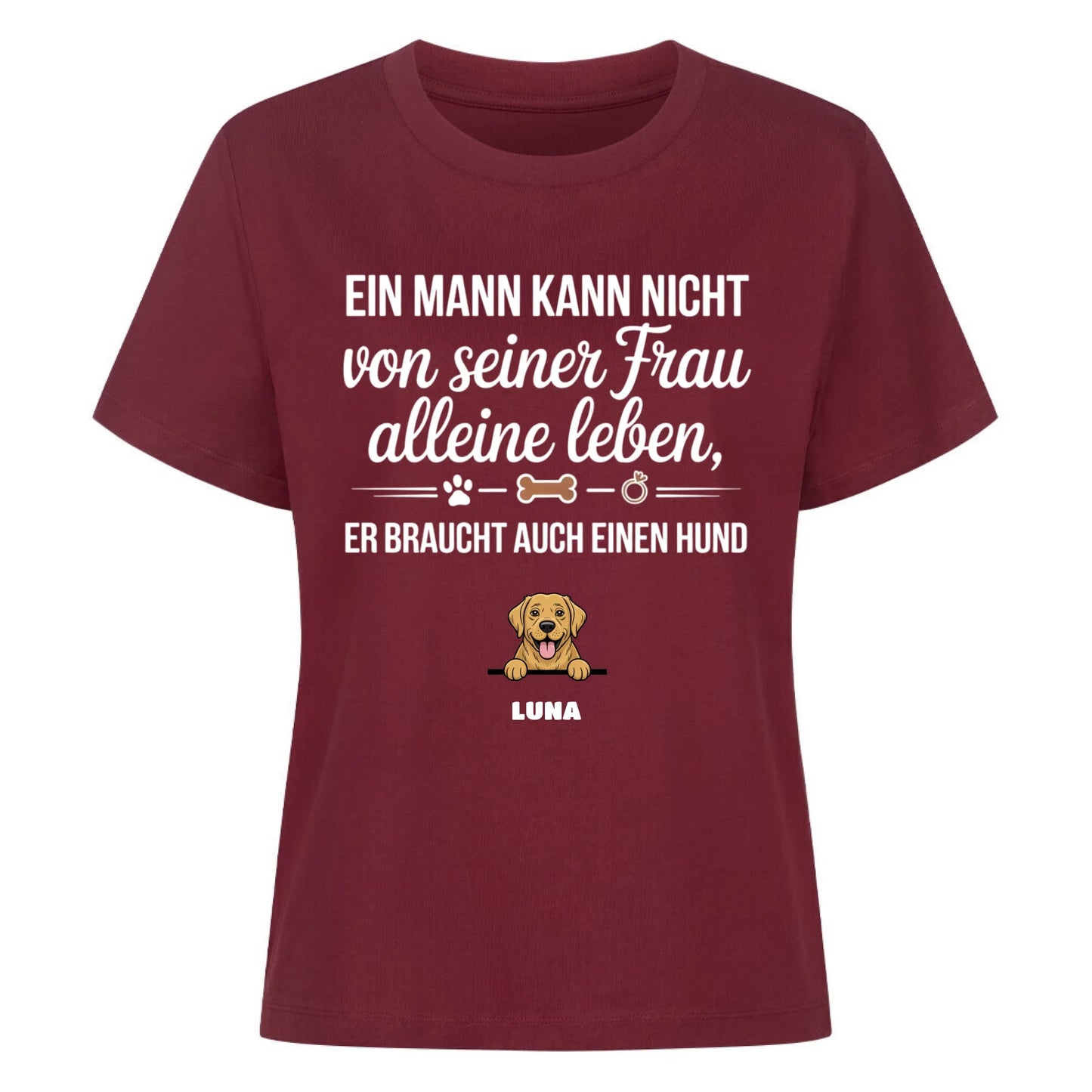 Damen Mockup burgunder