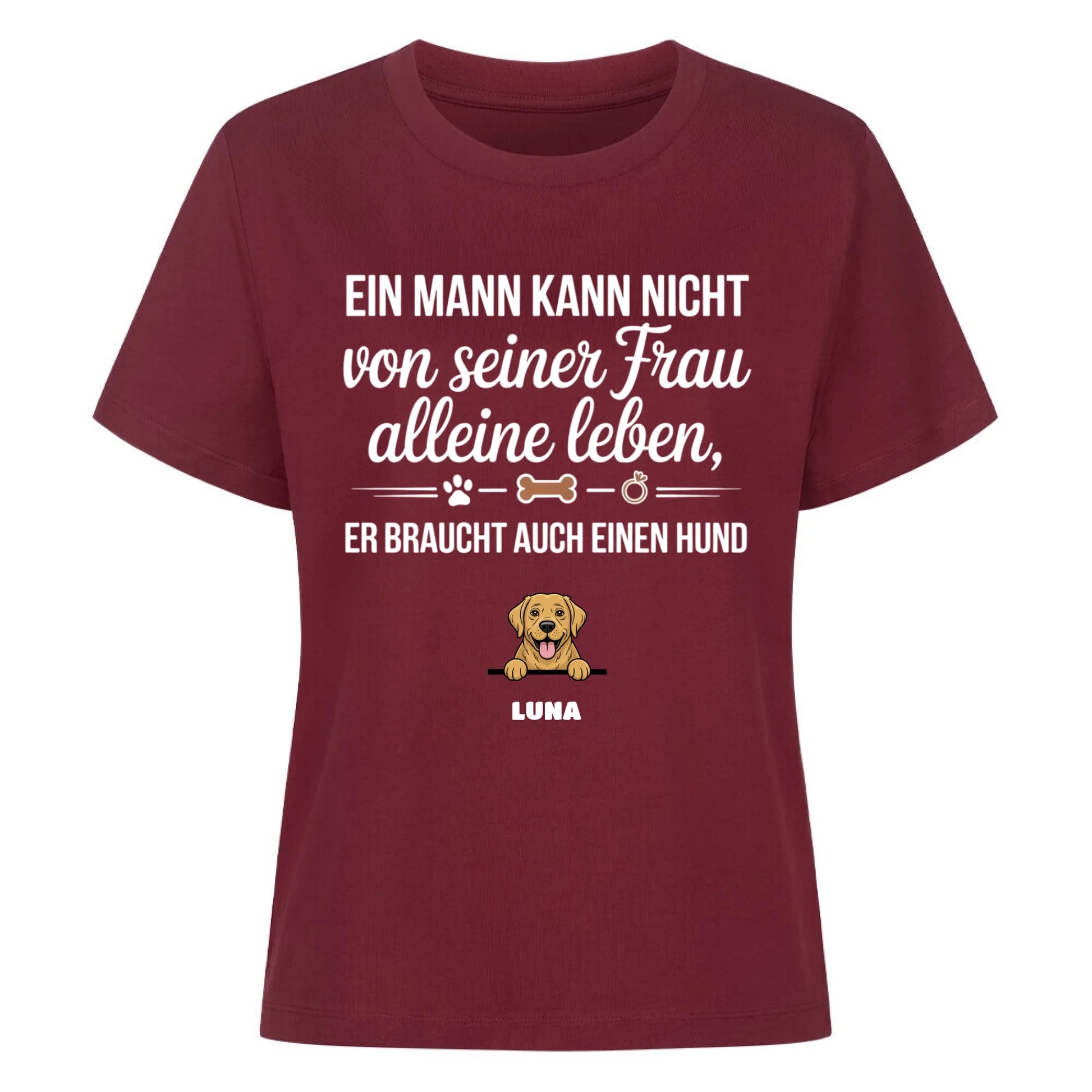 Damen Mockup burgunder