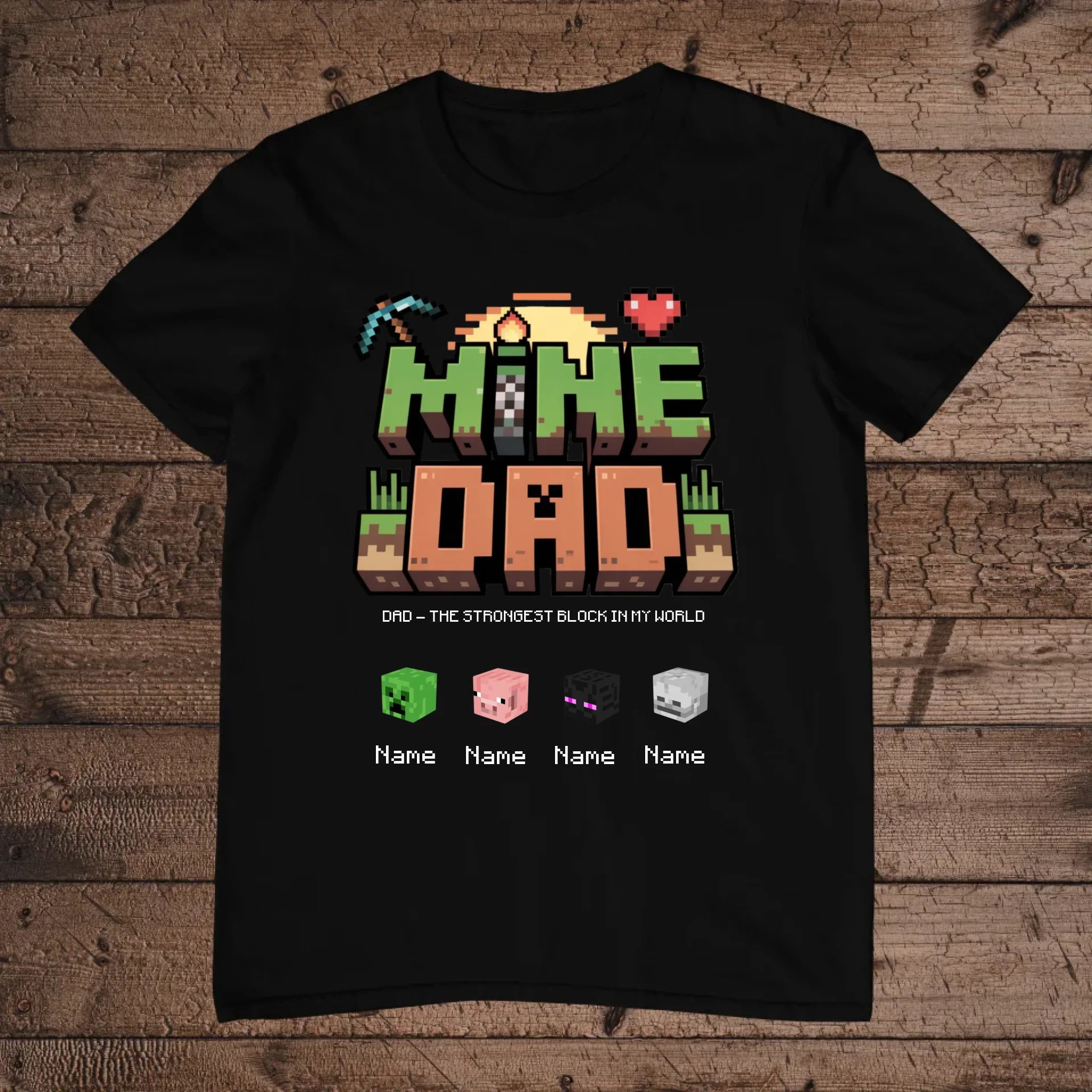 holz Flatlay mockup schwarz