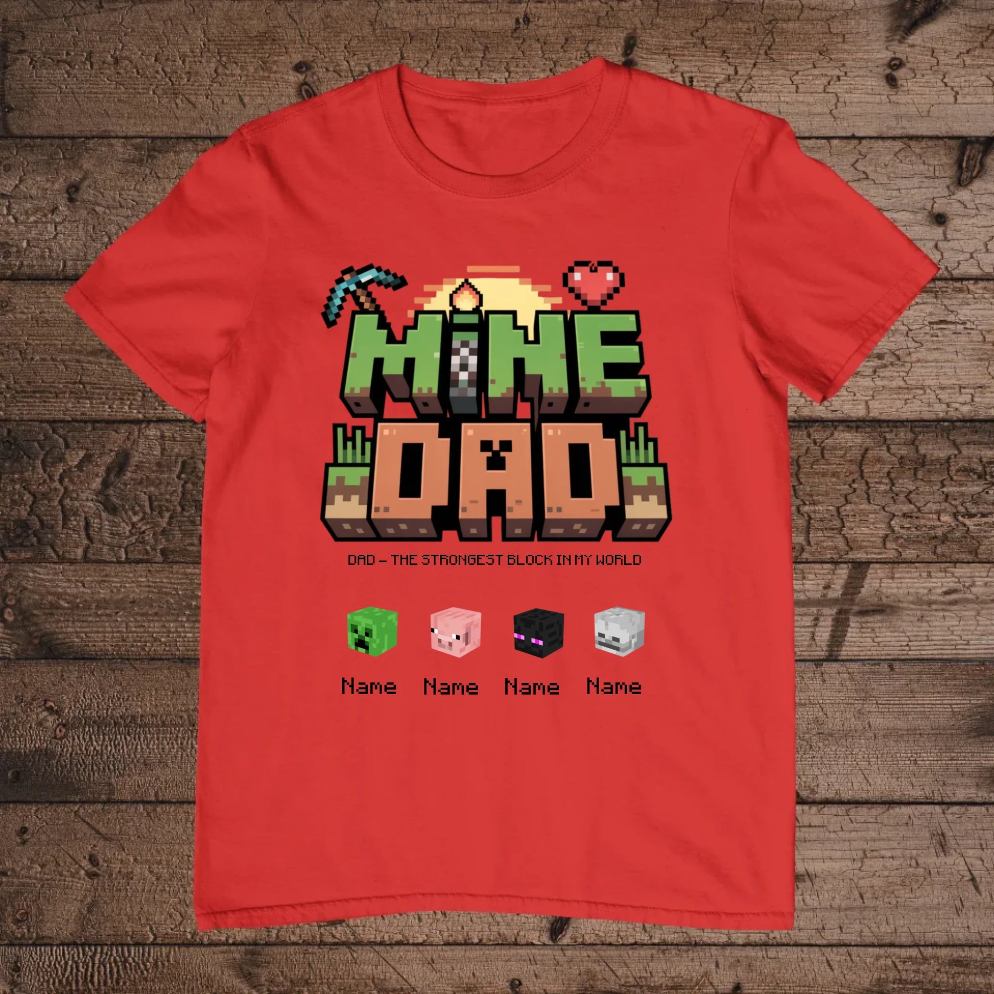 holz Flatlay mockup rot