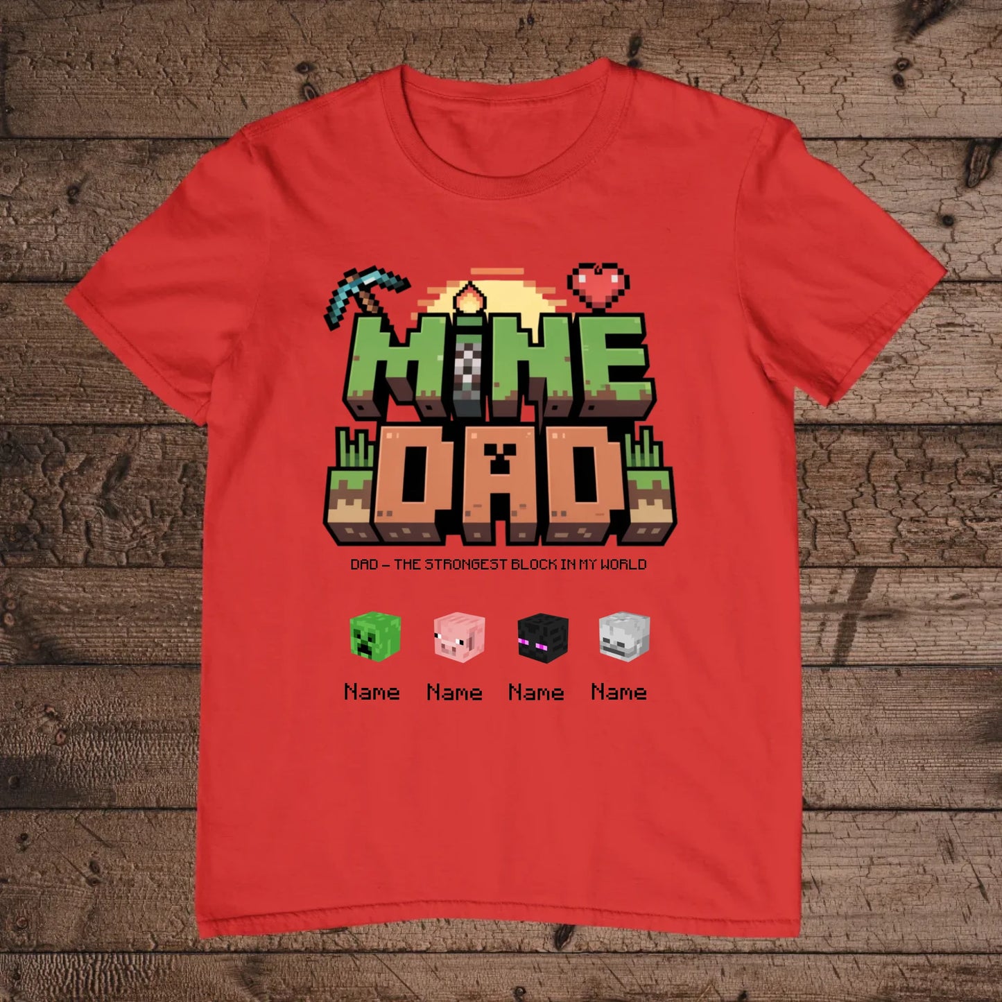 holz Flatlay mockup rot