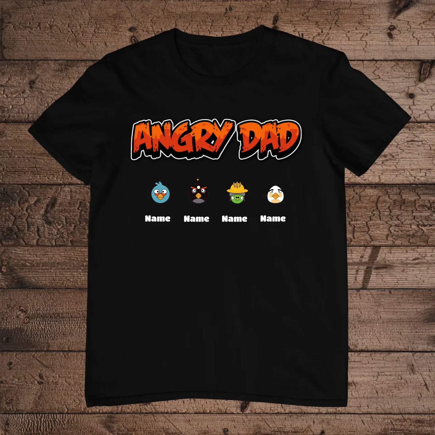 holz Flatlay mockup schwarz