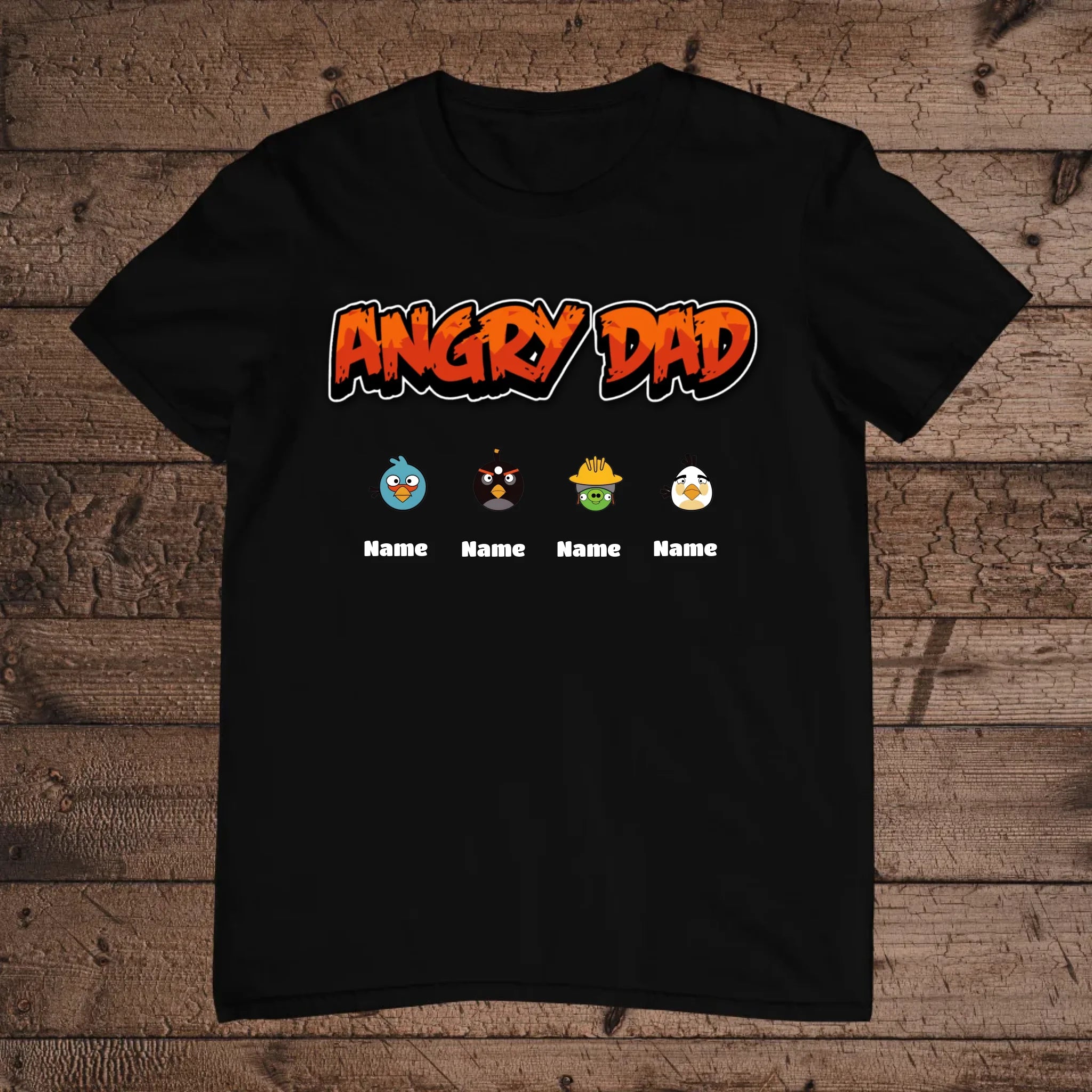 holz Flatlay mockup schwarz