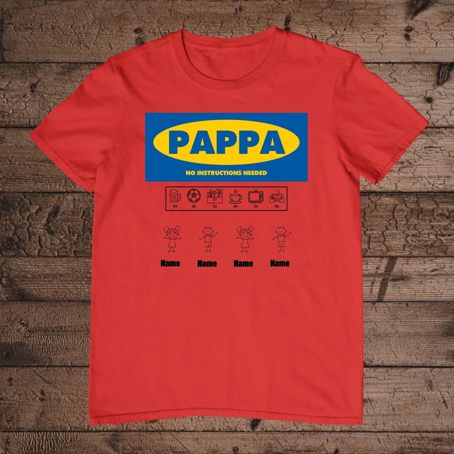 holz Flatlay mockup rot