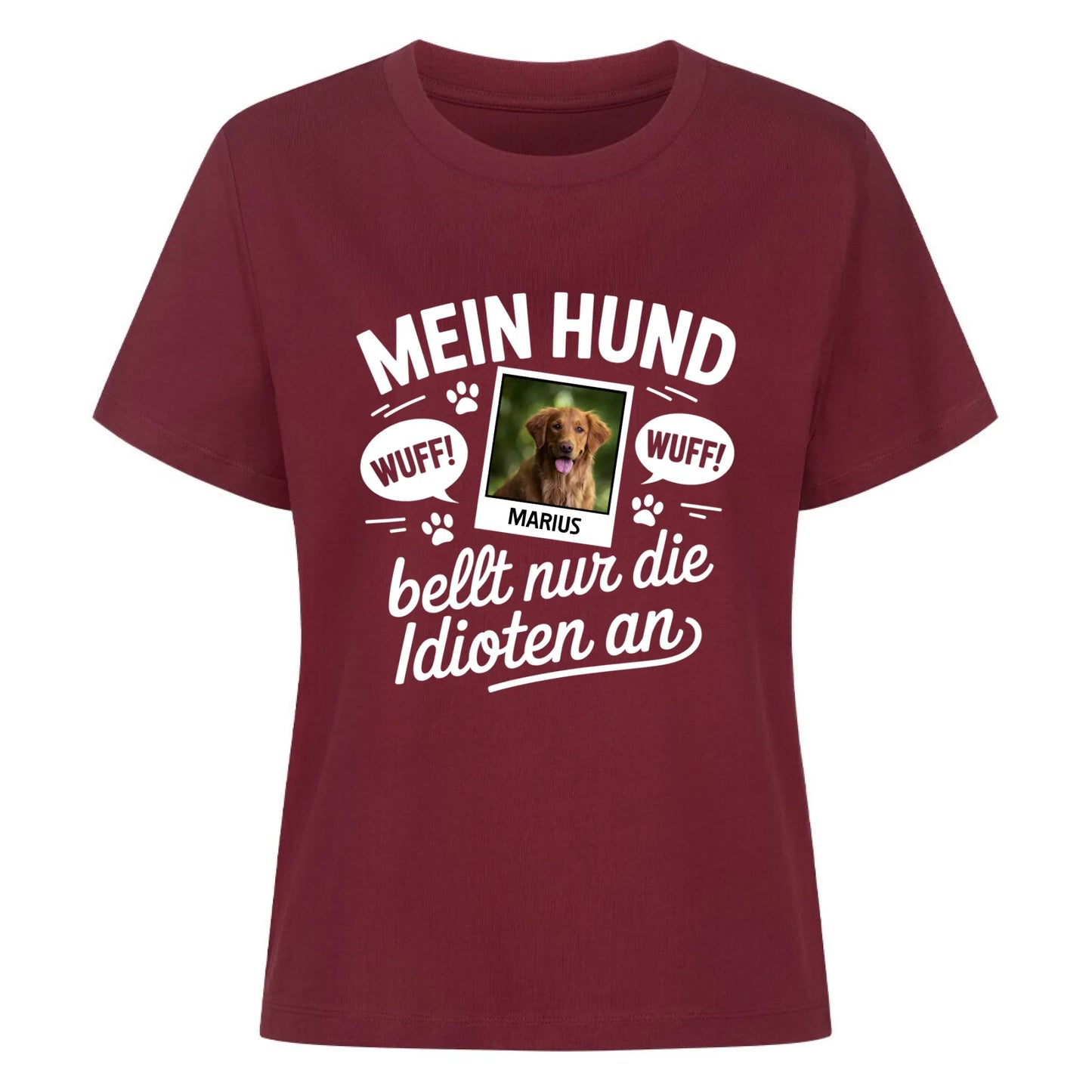 Damen Mockup burgunder