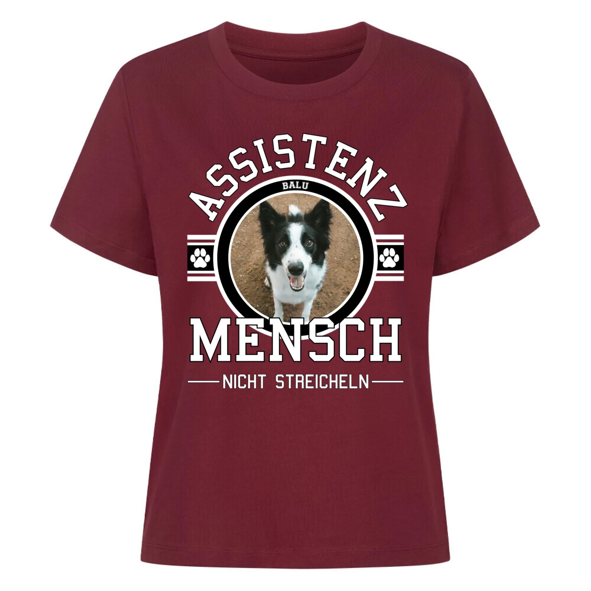 Damen Mockup burgunder