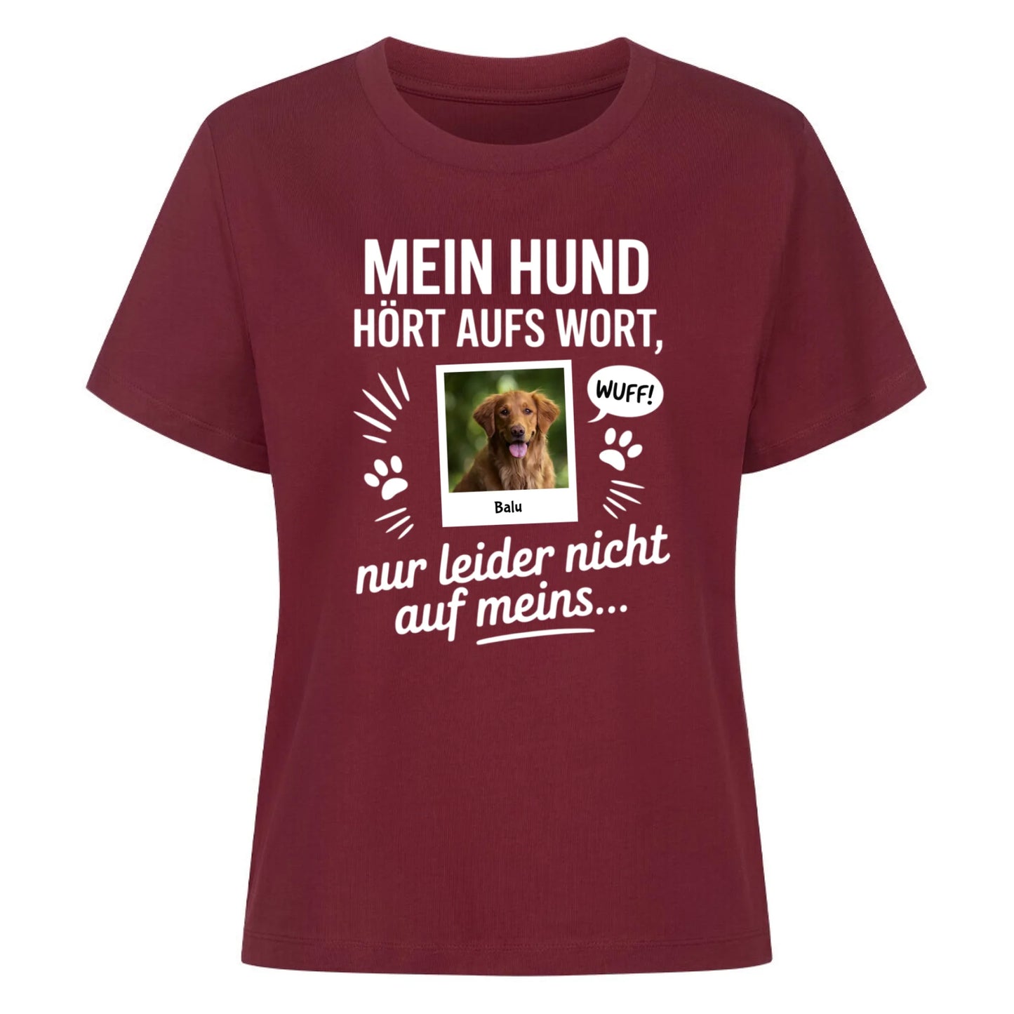 Damen Mockup burgunder