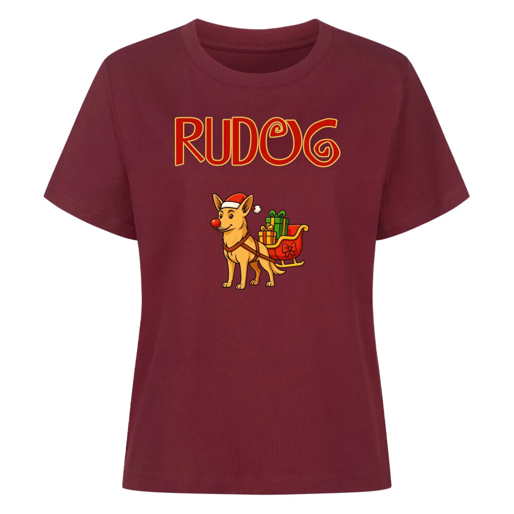 Damen Mockup burgunder