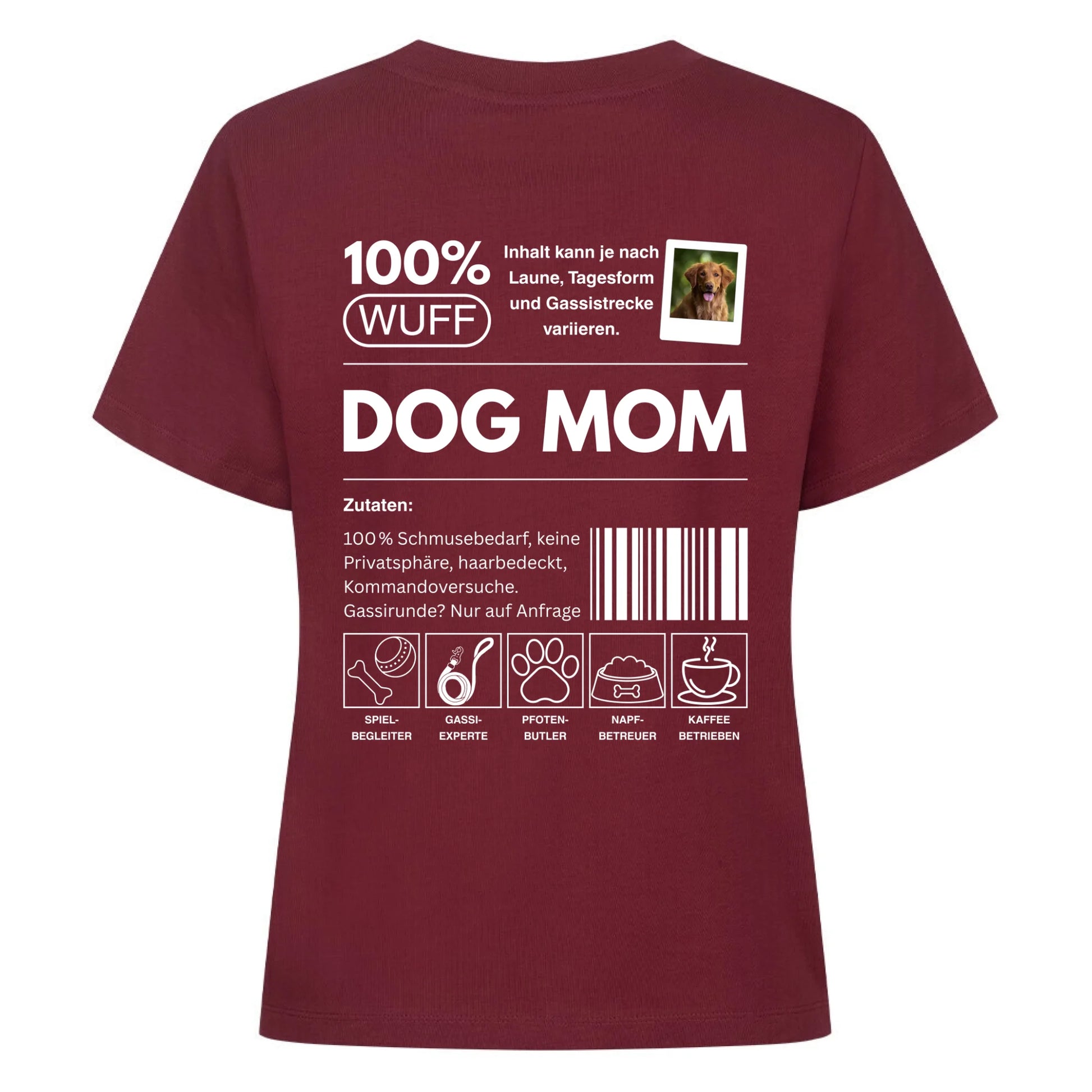 Organic Shirt Women Burgunder Mockup