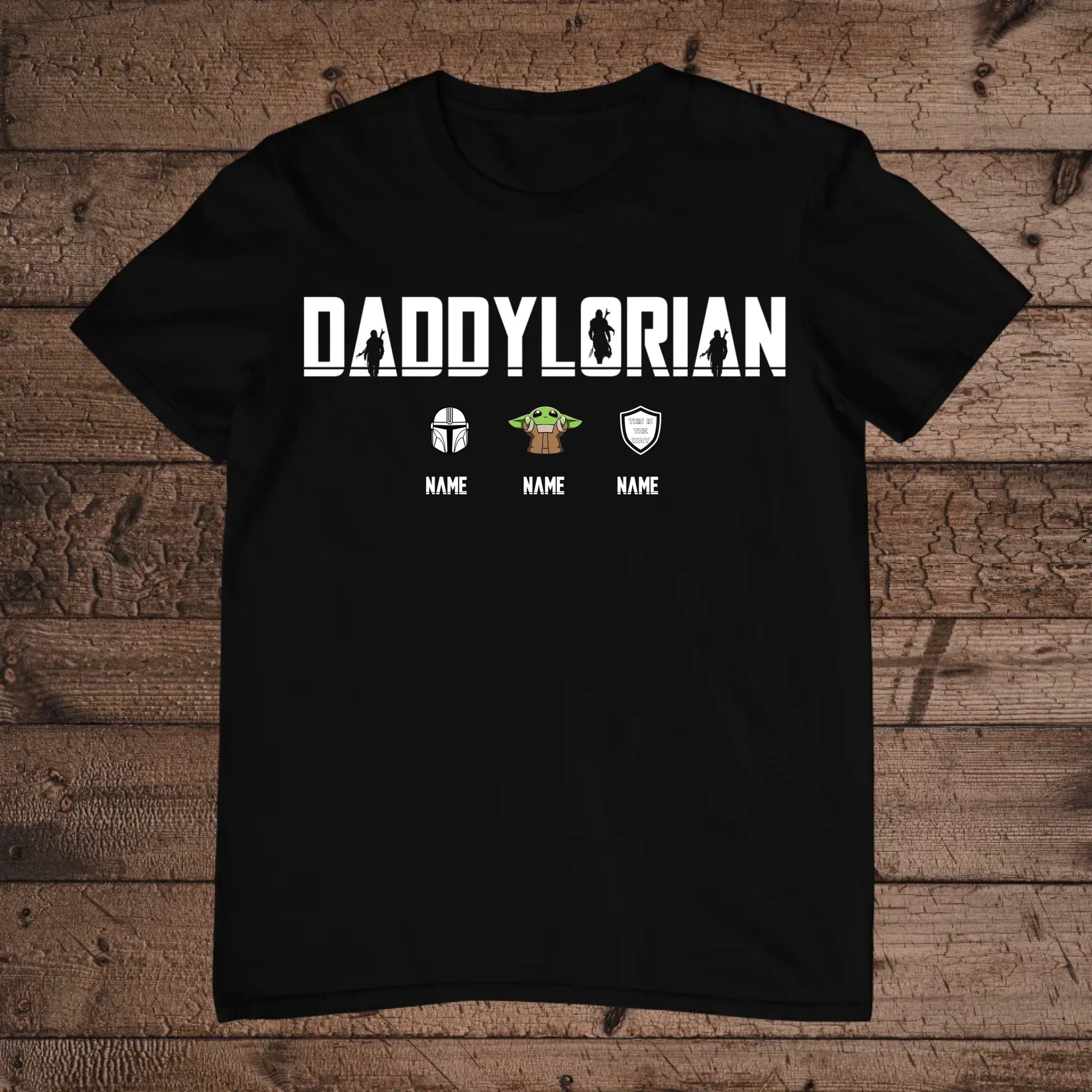 holz Flatlay mockup schwarz