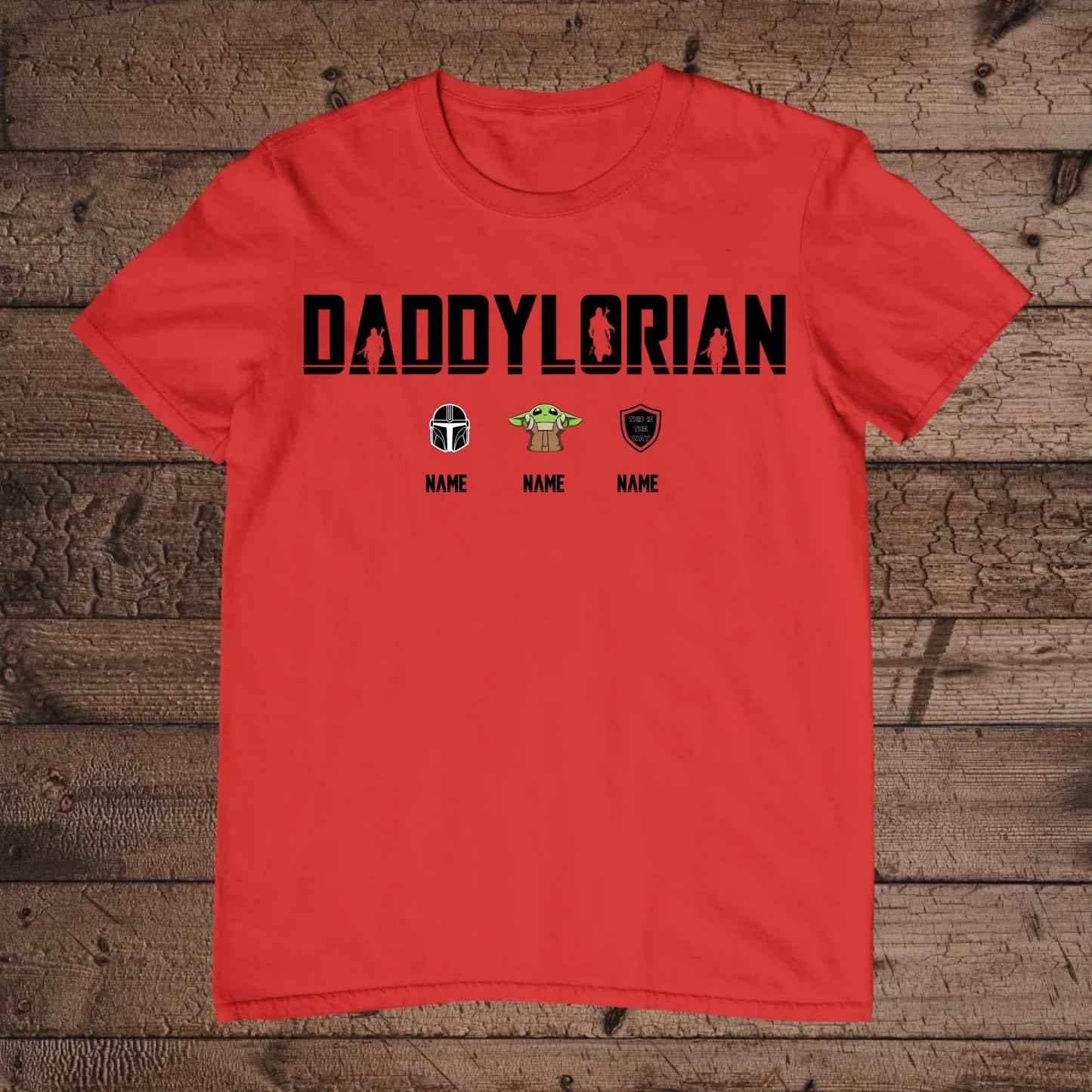 holz Flatlay mockup rot