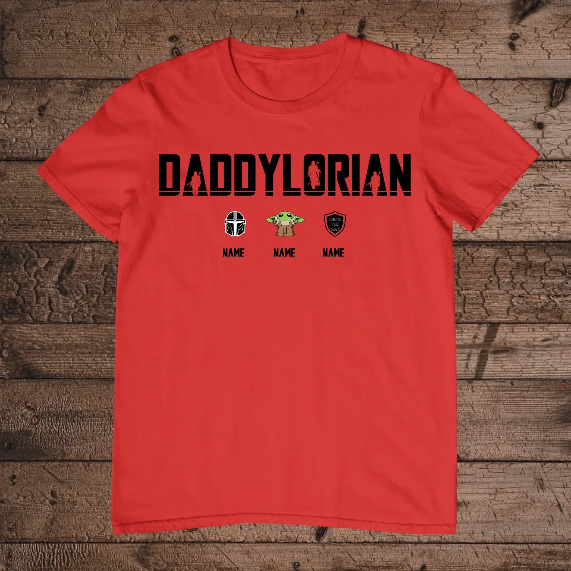 holz Flatlay mockup rot